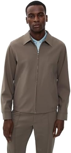 Theory Stand Collar Zip Jacket in Precision Ponte, Baltic, S at